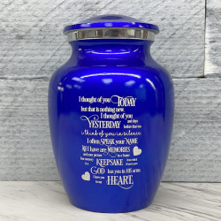 Customer Gallery - I Thought Of You Today Sharing Urn - Midnight Blue