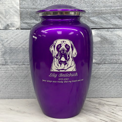 Customer Gallery - Extra Large English Mastiff Dog Cremation Urn - Purple Luster