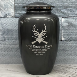 Customer Gallery - Deer Hunter Cremation Urn - Gunmetal Gray