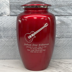 Customer Gallery - Electric Guitar Cremation Urn - Ruby Red