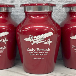 Customer Gallery - Airplane II Keepsake Urn - Ruby Red