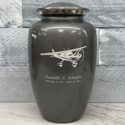 Customer Gallery - Airplane Cremation Urn - Gunmetal Gray