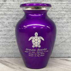 Customer Gallery - Sea Turtle Keepsake Urn - Purple Luster