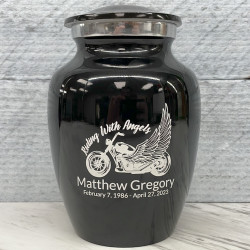 Customer Gallery - Riding with Angels Sharing Urn - Jet Black