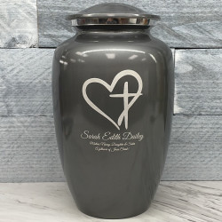 Customer Gallery - Love of Christ Cremation Urn - Gunmetal Gray