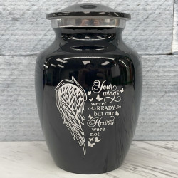Customer Gallery - Your Wings Were Ready Sharing Urn - Jet Black