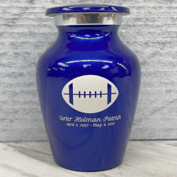 Customer Gallery - Football Keepsake Urn - Midnight Blue