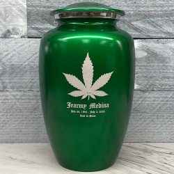 Customer Gallery - Marijuana Cremation Urn - Shamrock Green