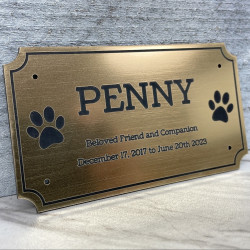 Customer Gallery - DIY Pet Cremation Urn Plate - Brushed Gold - 4" w x 2.25" h
