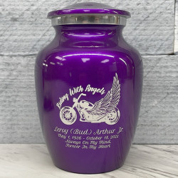 Customer Gallery - Riding with Angels Motorcycle Sharing Urn - Purple Luster