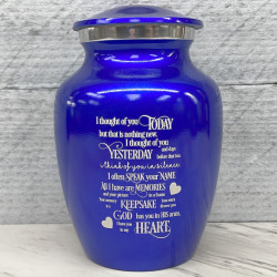 Customer Gallery - I Thought Of You Today Sharing Urn - Midnight Blue