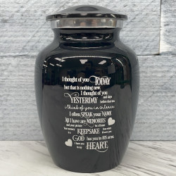 Customer Gallery - I Thought Of You Today Sharing Urn - Jet Black