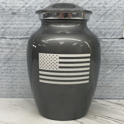Customer Gallery - American Flag Sharing Urn - Gunmetal Gray