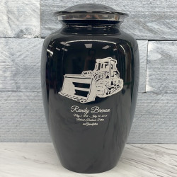 Customer Gallery - Bulldozer Cremation Urn - Jet Black