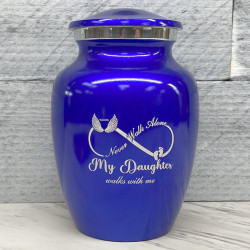 Customer Gallery - My Daughter Walks With Me Sharing Urn - Midnight Blue