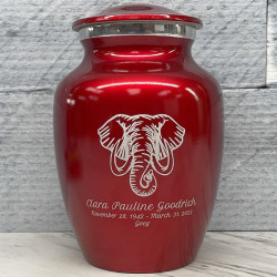 Customer Gallery - Elephant Sharing Urn - Ruby Red