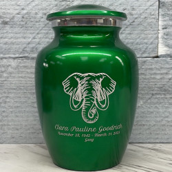 Customer Gallery - Elephant Sharing Urn - Shamrock Green