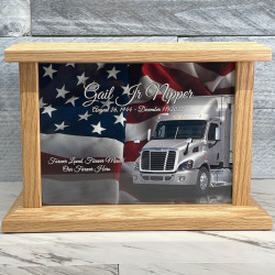 Customer Gallery - Semi Truck Cremation Urn - Prestige Oak