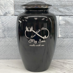 Customer Gallery - My Son Walks With Me Cremation Urn - Jet Black