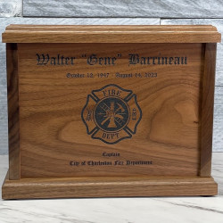 Customer Gallery - Firefighter Cremation Urn - Signature Walnut