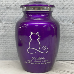 Customer Gallery - Infinite Love Cat Cremation Urn - Purple Luster