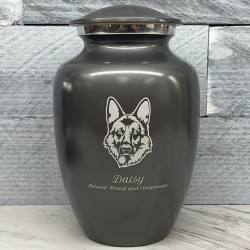 Customer Gallery - Large German Shepherd Dog Cremation Urn - Gunmetal Gray