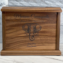 Customer Gallery - Elephant Cremation Urn - Signature Walnut