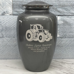 Customer Gallery - Modern Tractor Cremation Urn - Gunmetal Gray