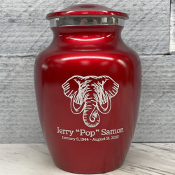 Customer Gallery - Elephant Sharing Urn - Ruby Red