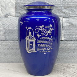 Customer Gallery - Keep the Light On Cremation Urn - Midnight Blue