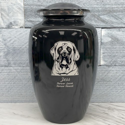 Customer Gallery - Extra Large English Mastiff Pet Cremation Urn - Jet Black