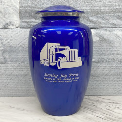 Customer Gallery - Semi Truck Cremation Urn - Midnight Blue