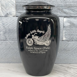 Customer Gallery - Riding with Angels Cremation Urn - Jet Black