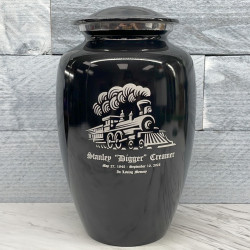 Customer Gallery - Train Cremation Urn - Jet Black