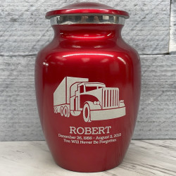 Customer Gallery - Semi Truck Sharing Urn - Ruby Red