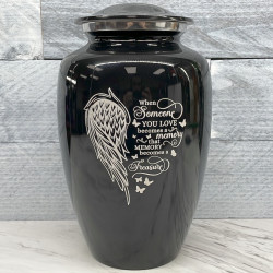 Customer Gallery - Memory Becomes a Treasure Cremation Urn - Jet Black
