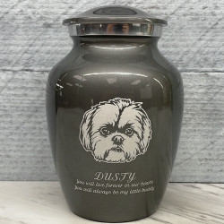 Customer Gallery - Shih Tzu Dog Cremation Urn - Gunmetal Gray
