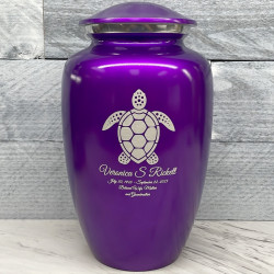 Customer Gallery - Sea Turtle Cremation Urn - Purple Luster