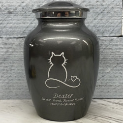 Customer Gallery - Infinite Love Cat Cremation Urn - Gunmetal Gray