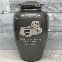 Customer Gallery - Bulldozer Cremation Urn - Gunmetal Gray