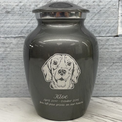 Customer Gallery - Small Beagle Dog Cremation Urn - Gunmetal Gray