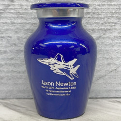Customer Gallery - Fighter Jet Plane Keepsake Urn - Midnight Blue