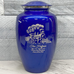 Customer Gallery - Train Cremation Urn - Midnight Blue