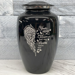 Customer Gallery - Your Wings Were Ready Cremation Urn - Jet Black