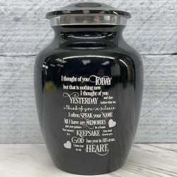 Customer Gallery - I Thought Of You Today Sharing Urn - Jet Black
