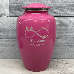 Customer Gallery - My Sister Walks With Me Cremation Urn - Rose Pink