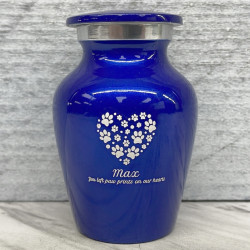 Customer Gallery - Keepsake Pawprint Heart Pet Cremation Urn - Midnight Blue