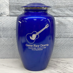 Customer Gallery - Acoustic Guitar Cremation Urn - Midnight Blue