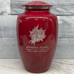 Customer Gallery - Rose Buds Cremation Urn - Ruby Red