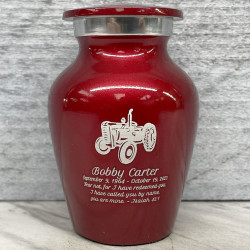 Customer Gallery - Classic Tractor Keepsake Urn - Ruby Red